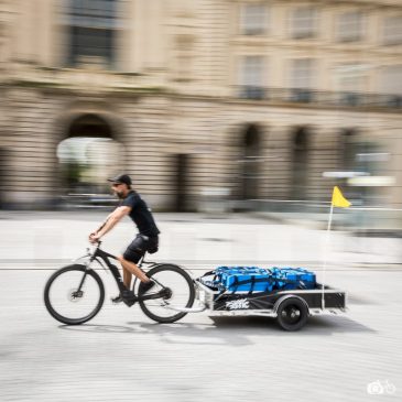 Cyclo-runner en tournée solidaire pour les couturières bénévoles à Rennes