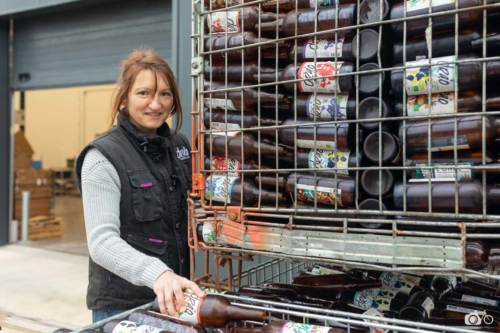 FRANCE-LABOUR-BEER-GLASS-BOTTLE-RE-USE